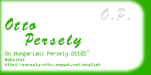 otto persely business card